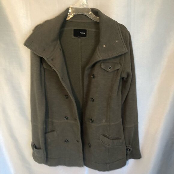 Hurley Cotton Blazer Ladies Sm Heathered Army Green - Picture 12 of 13